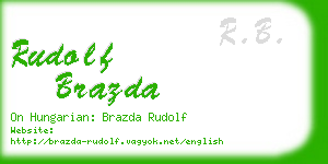 rudolf brazda business card